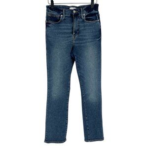 Good American Good Legs Straight High Rise Stretch Jeans Size 6 / 28 Indigo478